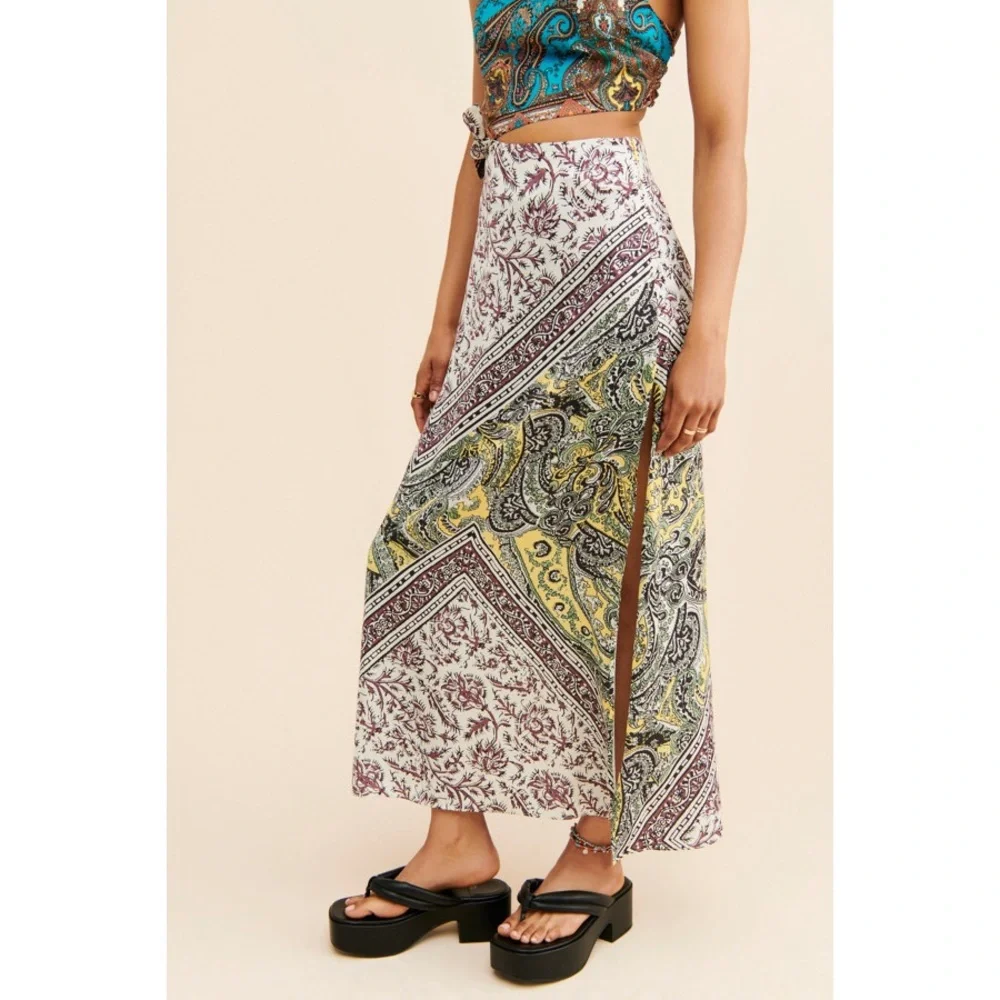 Free People Ingrid Midi Dress in Daylight Combo
